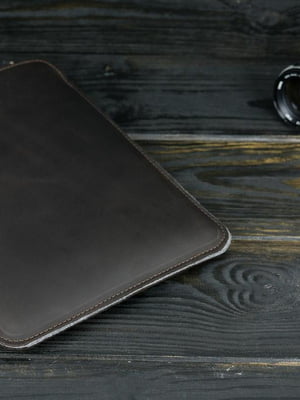 Кожаный чехол шоколадного цвета для MacBook | 6799077