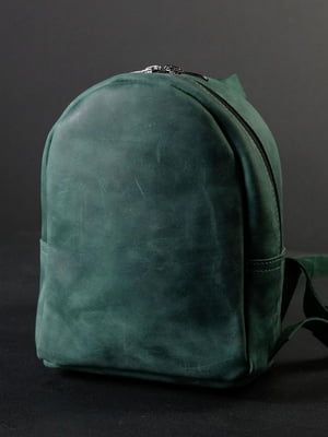 Рюкзак з натуральної шкіри "Колібрі" зелений | 6799108