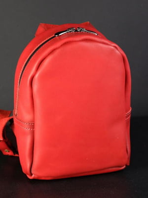 Рюкзак з натуральної шкіри "Колібрі" червоний | 6799115