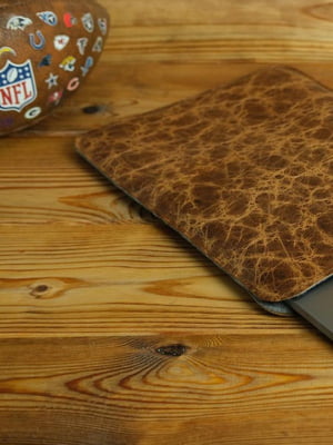 Шкіряний коричневий чохол для MacBook | 6799139