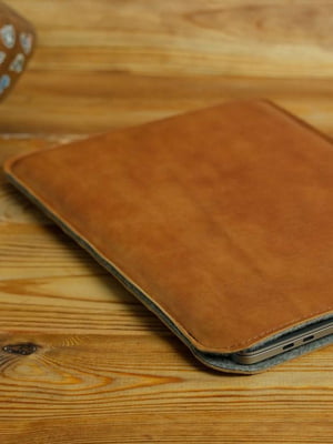 Кожаный коричневый чехол для MacBook | 6799140
