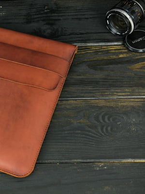 Кожаный коричневый чехол для MacBook | 6799234