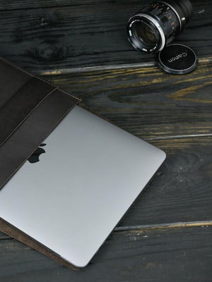 Кожаный коричневый чехол для MacBook | 6799270