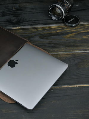 Кожаный коричневый чехол для MacBook | 6799364
