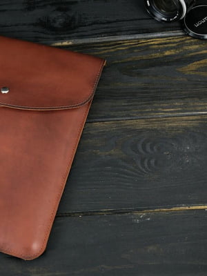 Кожаный коричневый чехол для MacBook | 6799365