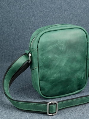 Шкіряна сумка зеленого кольору | 6799380