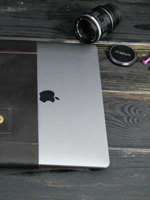Шкіряний коричневий чохол для MacBook | 6799407