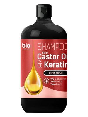 Шампунь Black Castor Oil & Keratin Ультравідновлення (946 мл) | 6800055