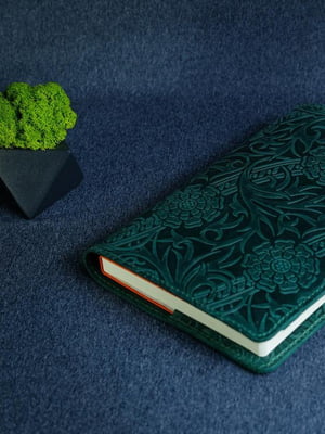 Обкладинка з пеналом для щоденника формату А5 "Модель №16" зеленого кольору | 6800901