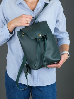 Кожаный зеленый рюкзак “Прага” | 6797088