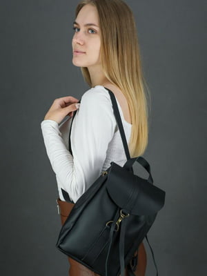 Кожаный черный рюкзак “Киев” | 6797101