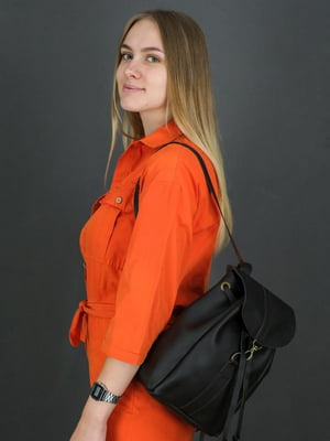 Рюкзак з натуральної шкіри "Київ" темно-шоколадного кольору | 6797109