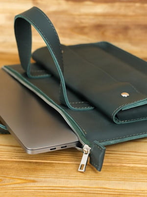 Шкіряний чохол для MacBook зеленого кольору | 6797160
