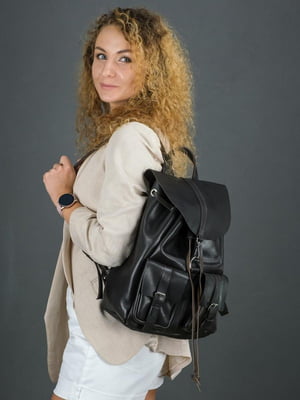 Рюкзак з натуральної шкіри "Джейн" кавового кольору | 6797629