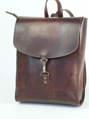 Рюкзак з натуральної шкіри "Венеція" коричневий | 6797673