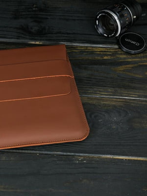Шкіряний коричневий чохол для MacBook | 6798601