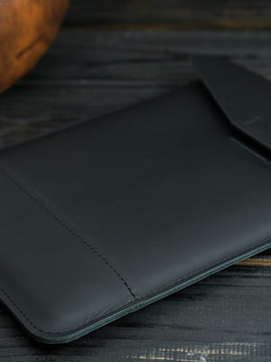 Кожаный черный чехол для MacBook | 6798615