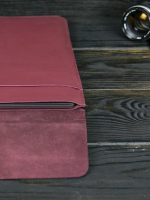 Кожаный бордовый чехол для MacBook | 6798622