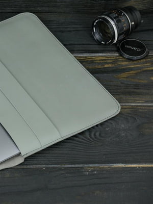 Кожаный серый чехол для MacBook | 6798628