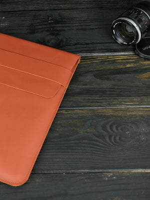 Кожаный коричневый чехол для MacBook | 6798643