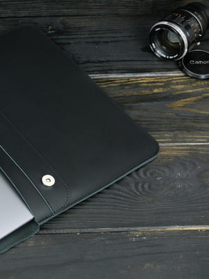 Шкіряний чорний чохол для MacBook | 6798958