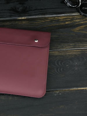 Кожаный бордовый чехол для MacBook | 6798962