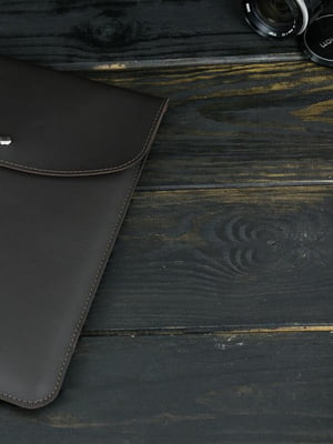 Шкіряний коричневий чохол для MacBook | 6798980