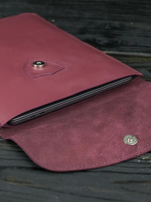 Кожаный бордовый чехол для MacBook | 6798981
