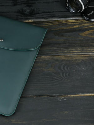 Шкіряний зелений чохол для MacBook | 6798982