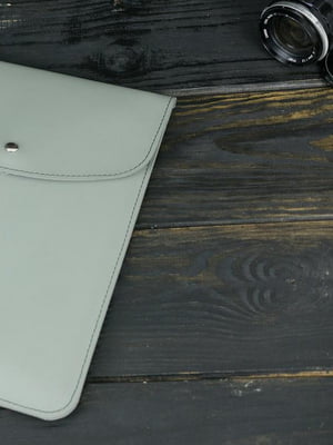 Шкіряний сірий чохол для MacBook | 6798984