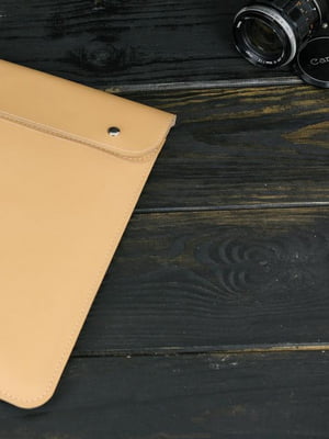 Кожаный бежевый чехол для MacBook | 6798991