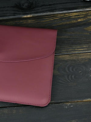 Кожаный бордовый чехол для MacBook | 6799002