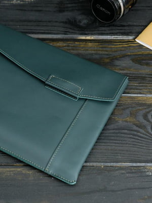 Шкіряний зелений чохол для MacBook | 6799038