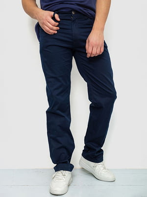 Темно-синие брюки прямого фасона | 6801289