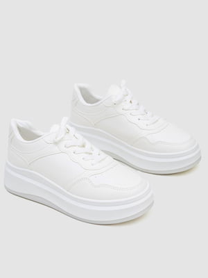 Кросівки білі на щільній підошві | 6801356