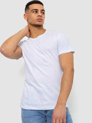Базовая хлопковая футболка белого цвета | 6801417