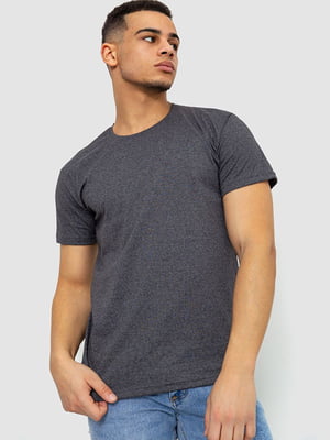 Базова темно-сіра бавовняна футболка | 6801419
