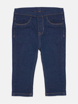 Темно-синие джинсы на резинке | 6801883