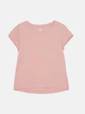 Базова бавовняна футболка коралового кольору | 6801976