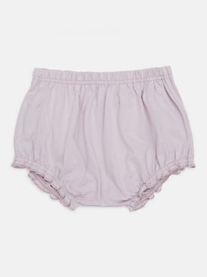 Короткие хлопковые шорты светло-фиолетового цвета | 6802160