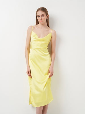 Желтое платье в бельевом стиле | 6802339