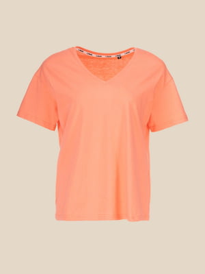 Базова трикотажна футболка персикового кольору | 6803264