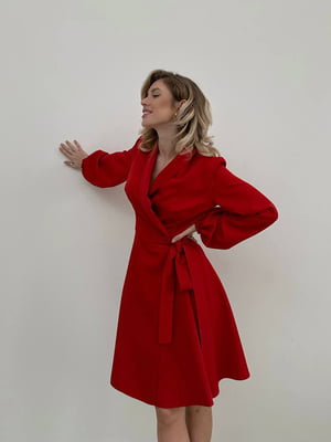Червона сукня А-силуету “на запах” | 6804007