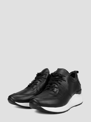 Черные кожаные кроссовки | 6804034