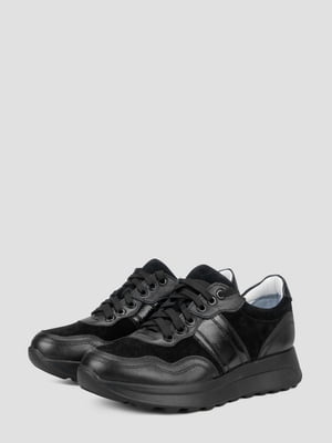 Чорні кросівки із натуральних матеріалів | 6804066