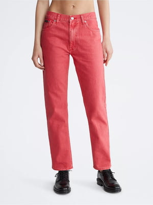 Рожеві джинси вільного крою | 6804437