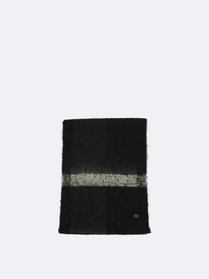 Вязаный шарф черный | 6804446