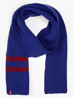 Довгий шарф синього кольору | 6804774