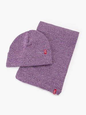 Комплект бузковий: шапка та шарф | 6804783