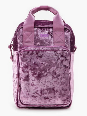 Рюкзак з м`якого оксамиту фіолетовий | 6804918